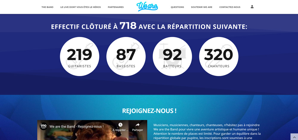 Création site internet de We are the band