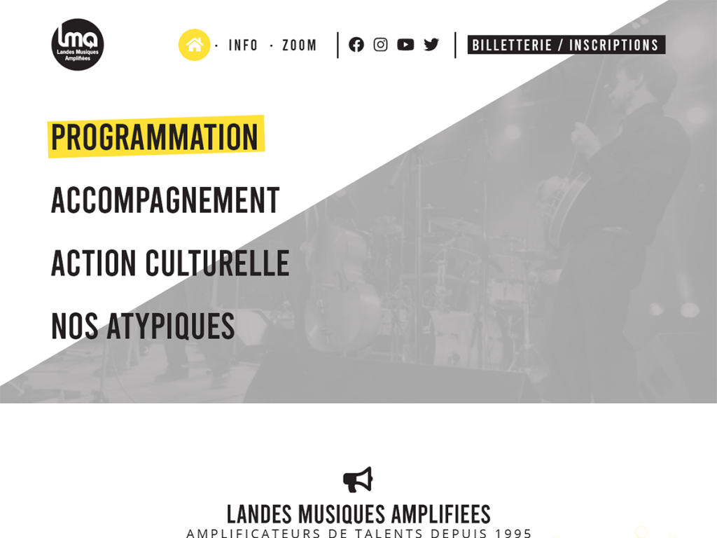 Création de site internet de Landes Musiques Amplifiées